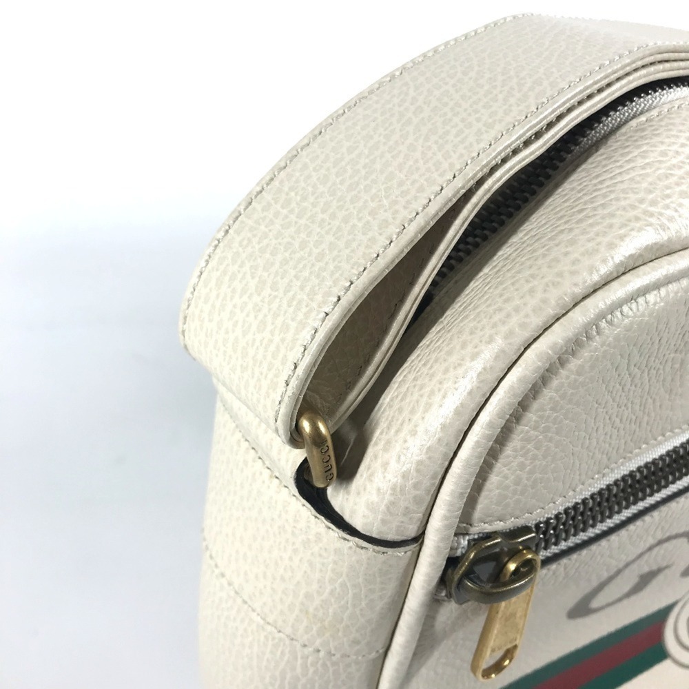 GUCCI White Leather Messenger Shoulder Bag - Picture 15 of 16